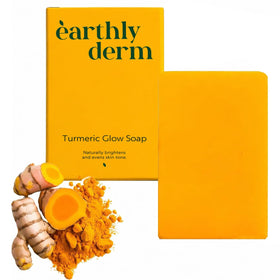 earthly derm Turmeric Soap Bar front view, 130g