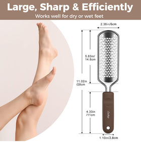 Easkep foot file being rinsed under water for cleaning