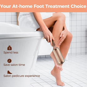 Easkep Foot File in use on dry feet during a pedicure