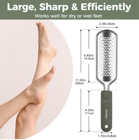 Easkep Foot File in use on dry feet during pedicure