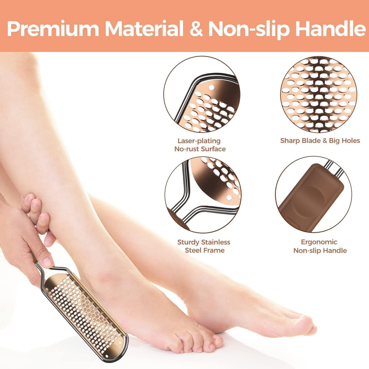 Easkep Foot File showing large holes for effective scrubbing