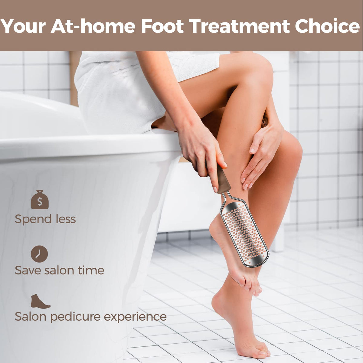 Easkep foot file with anti-slip handle for easy grip