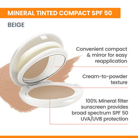 Eau Thermale Avène Beige Mineral Tinted Compact SPF 50 packaging