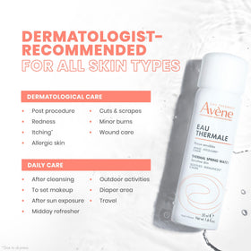 Eau Thermale Avène Thermal Spring Water 70g mist close-up