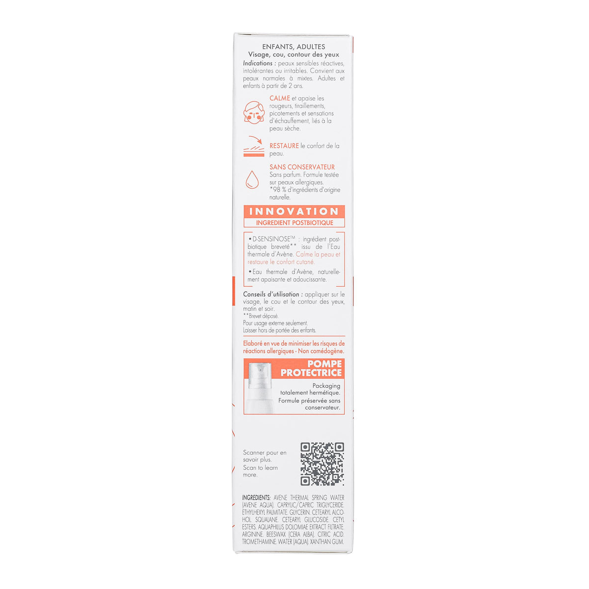 Eau Thermale Avène Tolerance Control Cream packaging side view