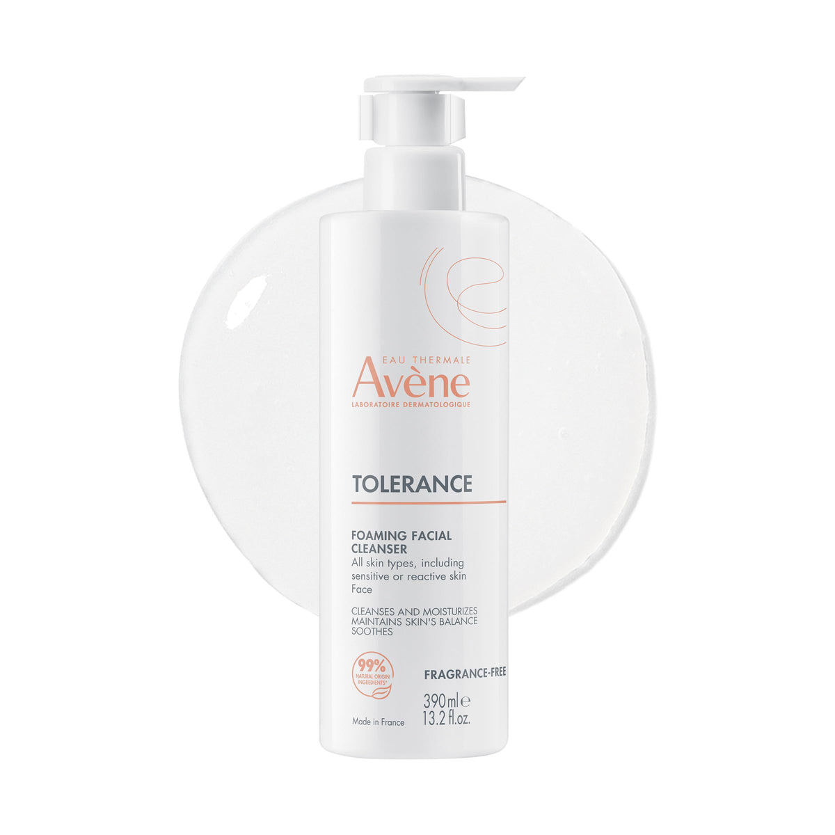 Eau Thermale Avène Tolerance Daily Foaming Facial Cleanser front view