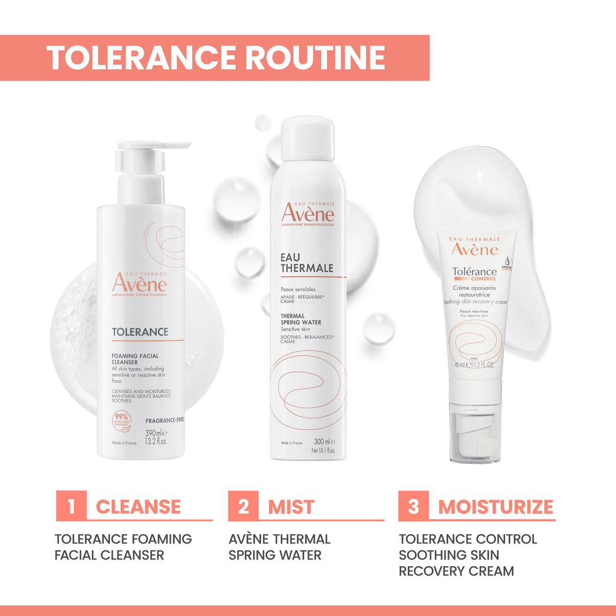 Eau Thermale Avène Tolerance Daily Foaming Facial Cleanser packaging details