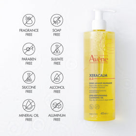 Eau Thermale Avène XeraCalm A.D Cleansing Oil texture close-up