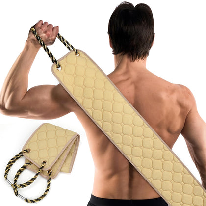 eaxun 39-inch exfoliating back scrubber front view