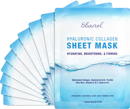 Ebanel 10-Pack Collagen Face Mask front view