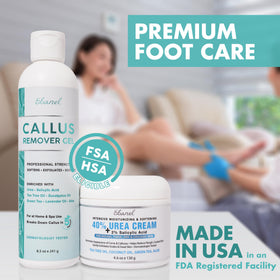 Ebanel Callus Remover Gel application on foot