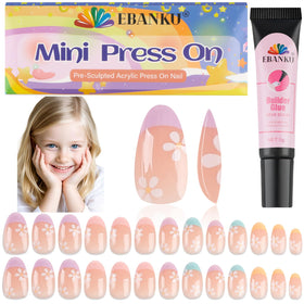 EBANKU 26 Pieces Press on Nails for Kids - assorted sizes
