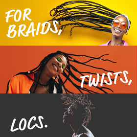 EBIN NEW YORK Braid Formula Conditioning Gel in use on braided hair