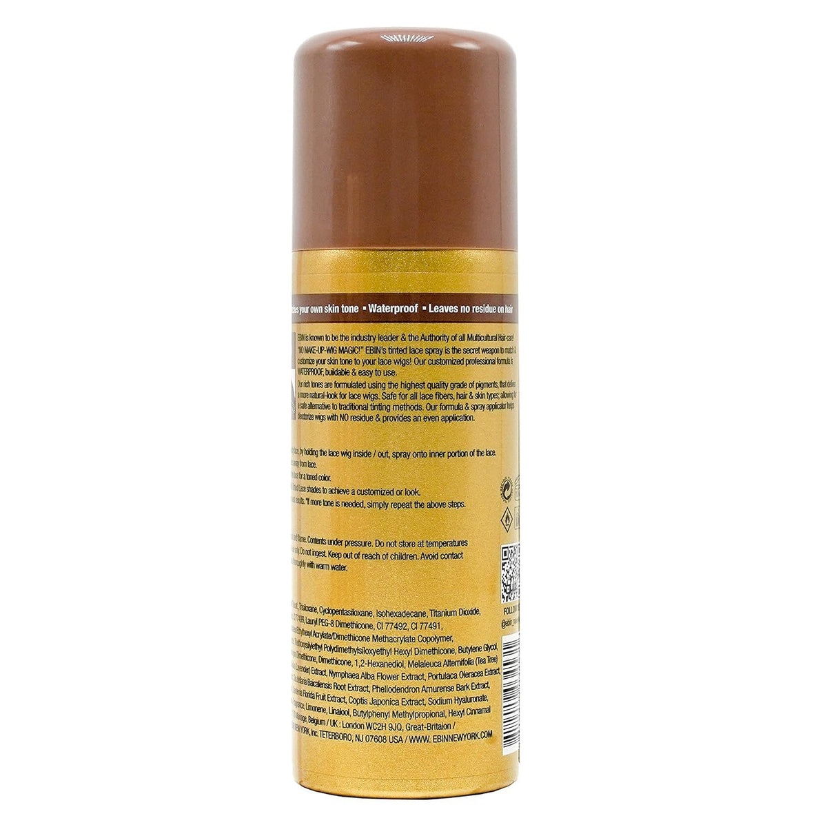 EBIN NEW YORK Tinted Lace Spray Cool Deep Brown packaging