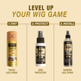 EBIN NEW YORK Tinted Lace Spray Cool Deep Brown with background