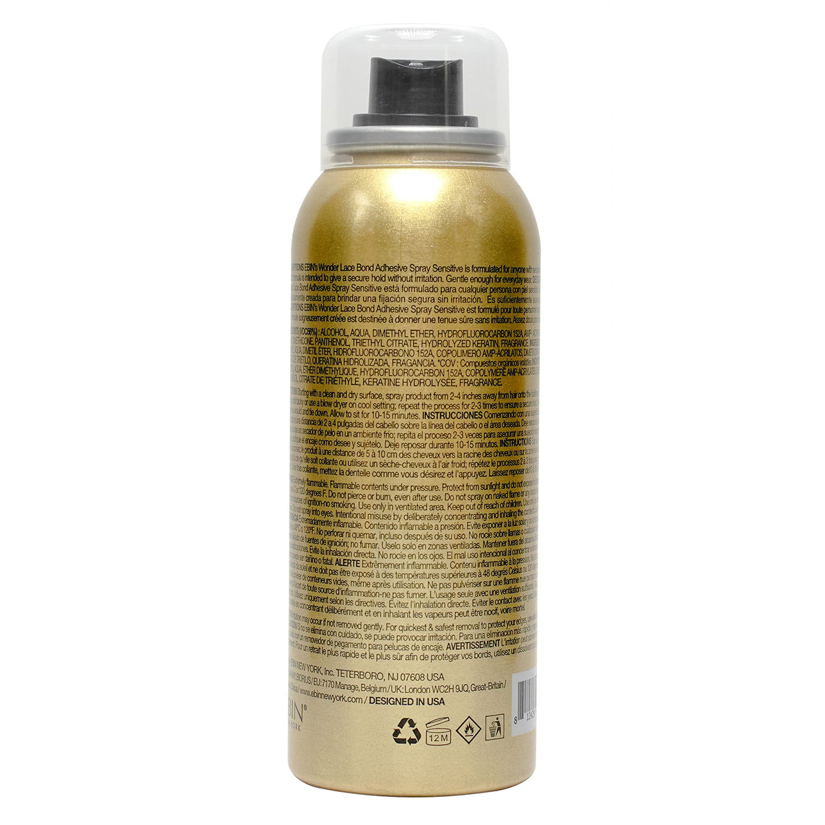 EBIN NEW YORK Wonder Lace Bond Adhesive Spray side view