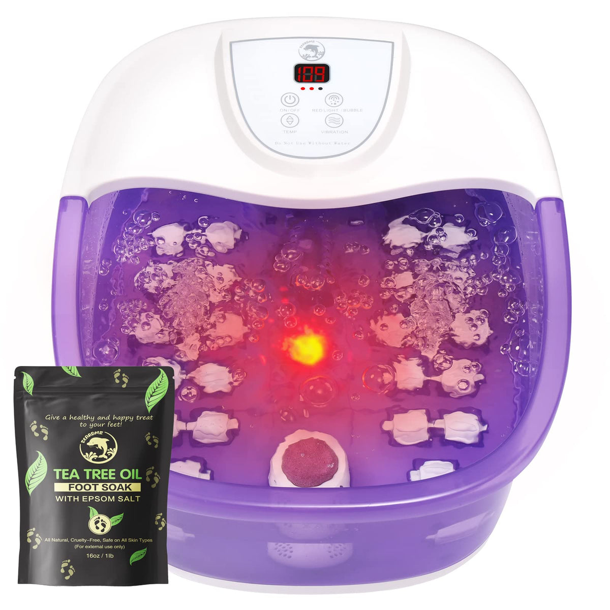 ECARBME Foot Spa Bath Massager purple model front view