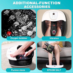 ECARBME Foot Spa Bath Massager showing massage rollers