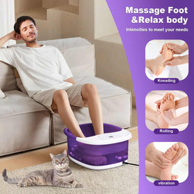 ECARBME Foot Spa Bath Massager with bubbles in action