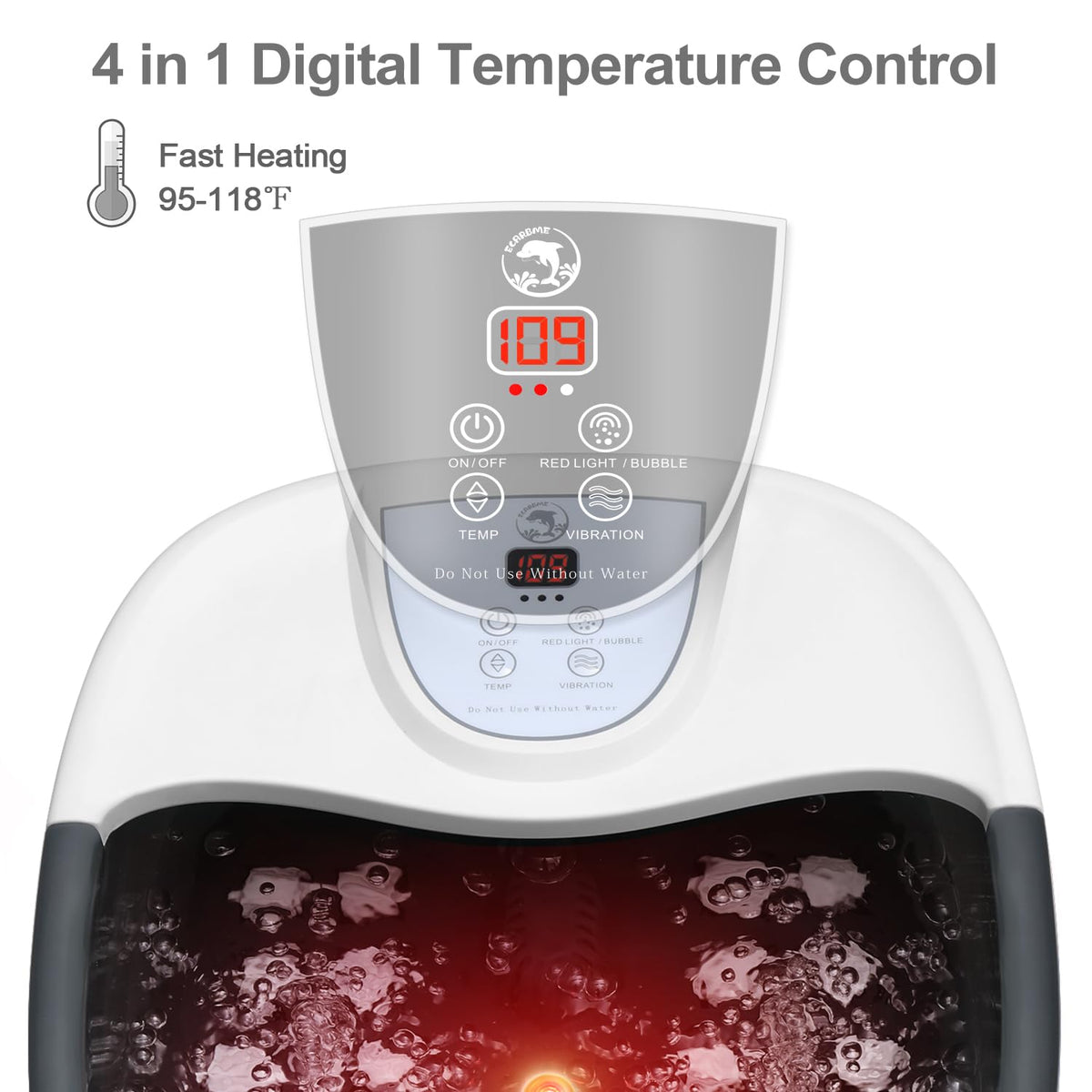 ECARBME Foot Spa Bath Massager with water inside