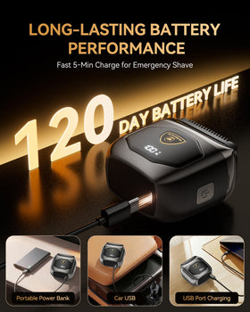 EchoByte Electric Foil Shaver compact size comparison with smartphone