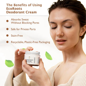 ECO ROOTS Natural Deodorant Cream application on skin