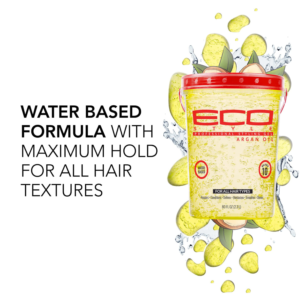 Eco Style Moroccan Argan Oil Styling Gel 5LB packaging