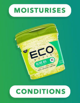 Eco Style Olive Oil Styling Gel 8 oz opened lid