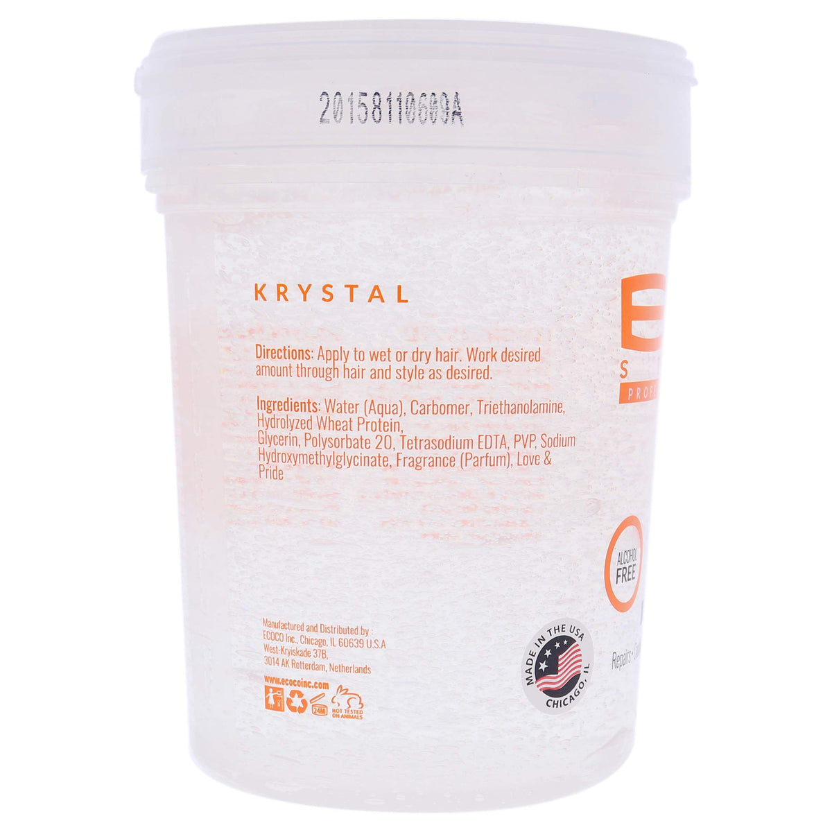 ECOCO Eco Styling Gel Clear Krystal 32oz packaging side view