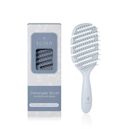 ecoed Vented Detangling Hair Brush front view in blue