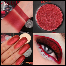 ecofavor Red Goth Eyeshadow Palette open showing all 9 colours
