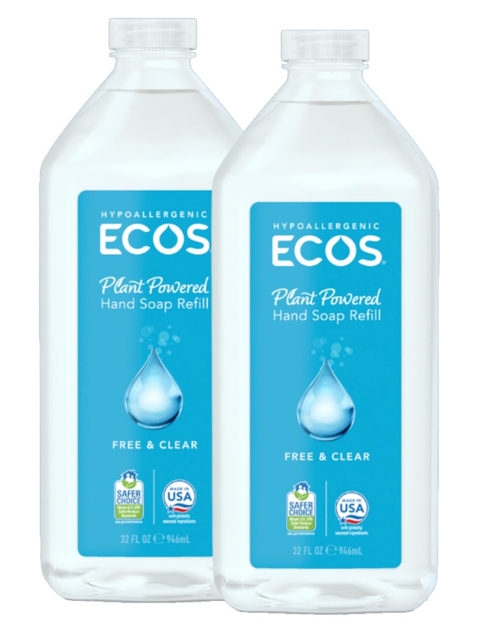 ECOS Supercharged Squeaky Clean Hand Soap refill pack front view