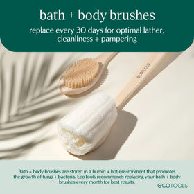 EcoTools Bath Bristle Brush displayed with other bath accessories