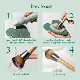 EcoTools Brush Cleaner Mat showing raised ridges