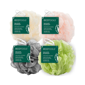 EcoTools EcoPouf 4-Pack Bath Sponge Set front view