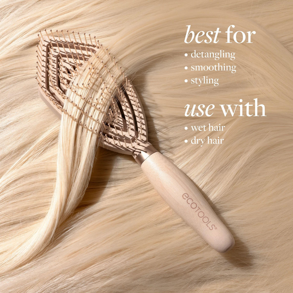 EcoTools Fine Hair Detangler Brush packaging made from compostable paper