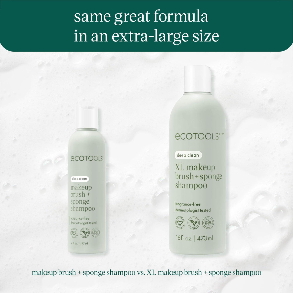 EcoTools Makeup Brush Cleanser 16 Fl Oz bottle side view