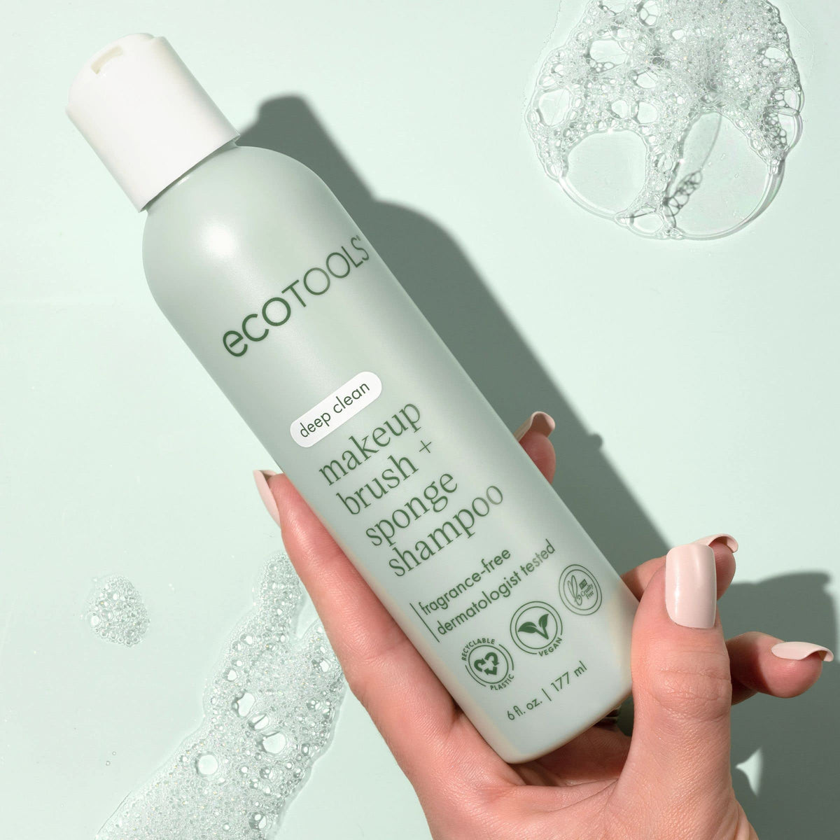 EcoTools Makeup Brush Cleanser 8 Fl Oz cap open