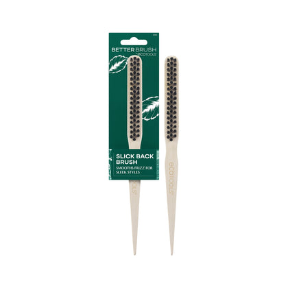 EcoTools Slick Back Hairbrush front view with bamboo handle