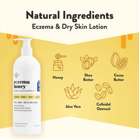 ECZEMA HONEY Oatmeal Body Lotion 16 Oz back view