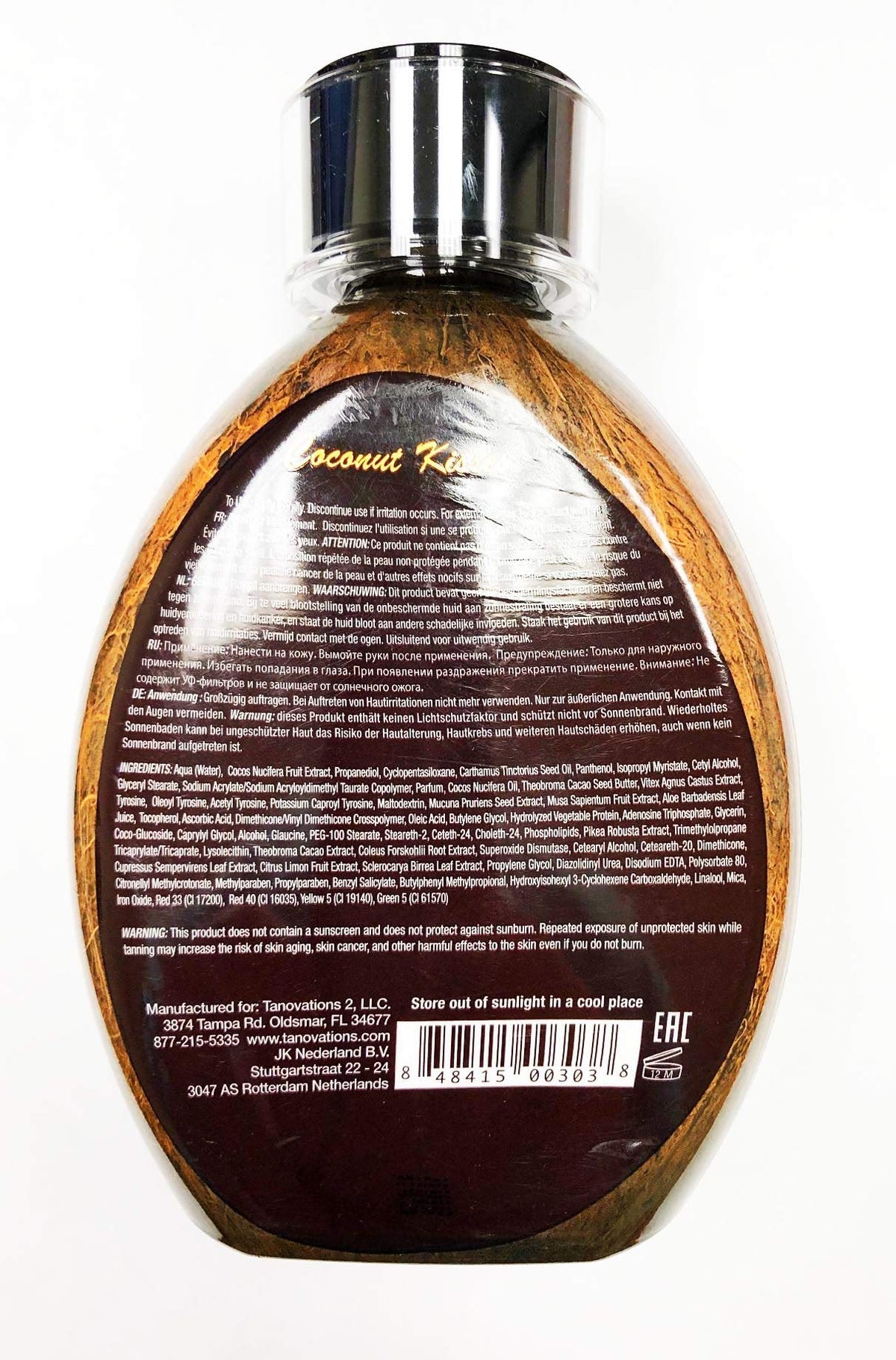 ED HARDY Coconut Kisses Tanning Lotion packaging with tropical design