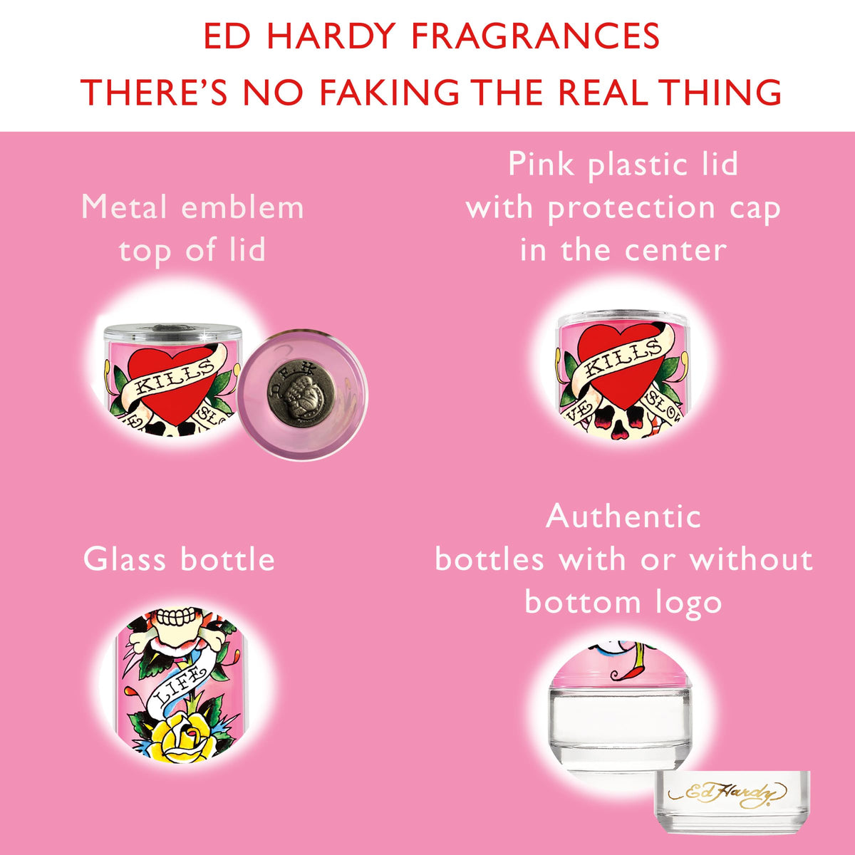 ED HARDY Eau de Parfum for Women 3.4 fl oz label