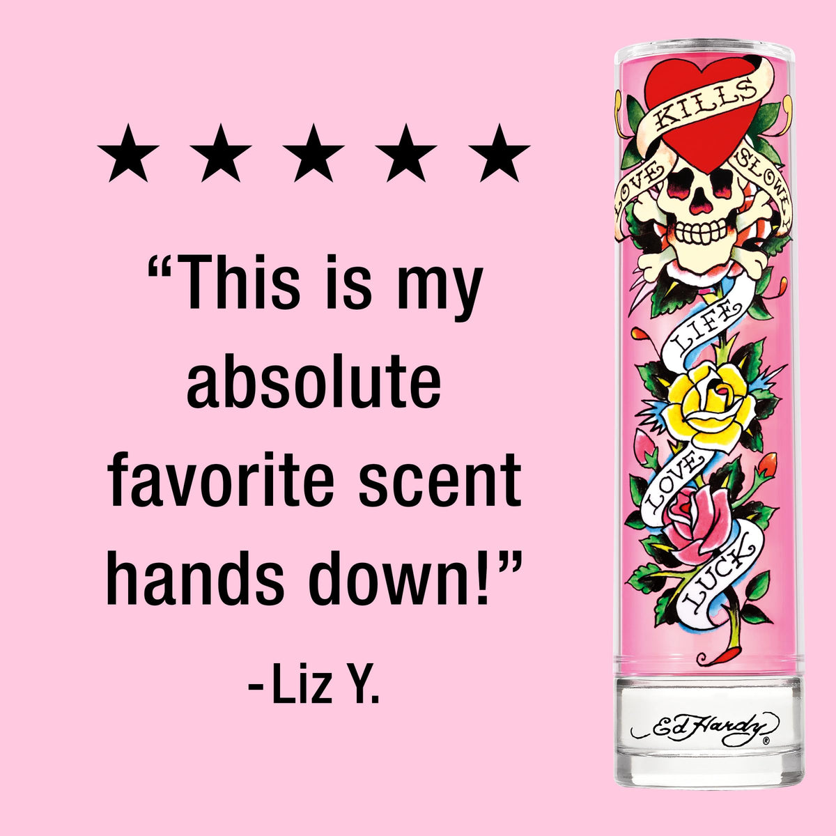ED HARDY Eau de Parfum for Women close-up of bottle