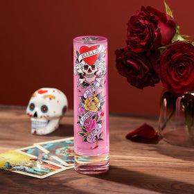 ED HARDY Eau de Parfum for Women with floral background