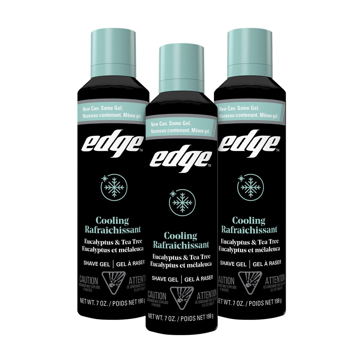 Edge Shaving Gel for Men 3 Pack front view