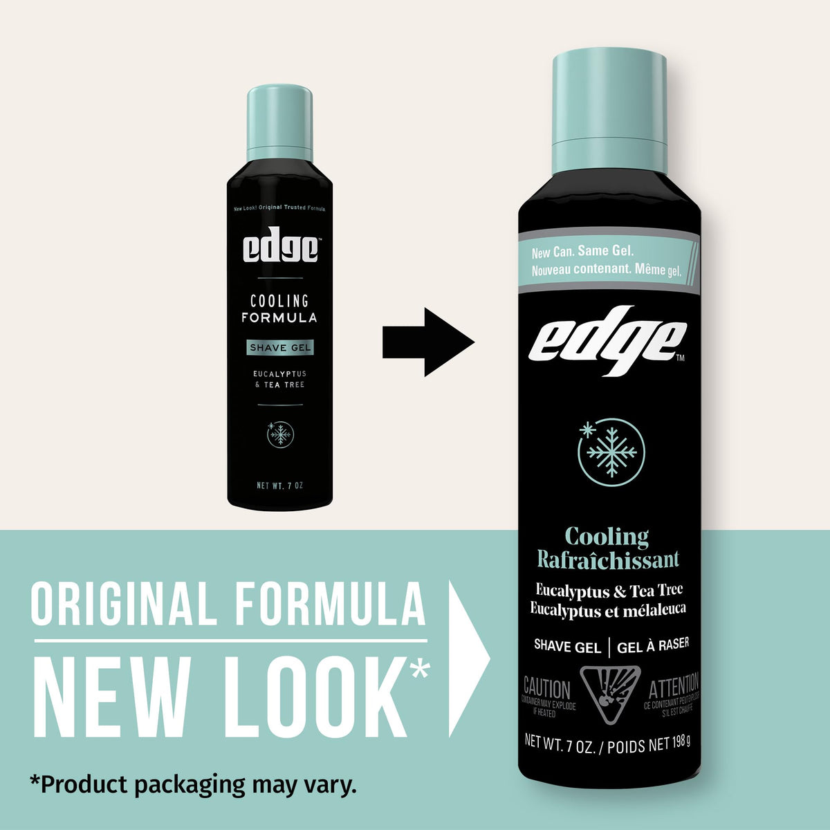 Edge Shaving Gel for Men side view showing packaging