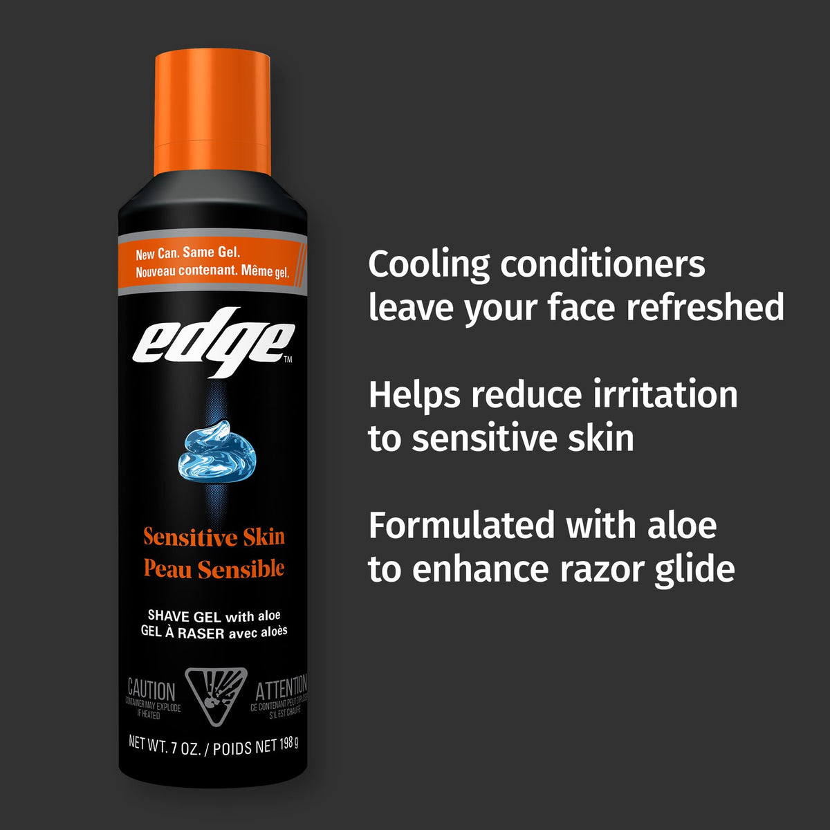 Edge Shaving Gel for sensitive skin, 6 pack display