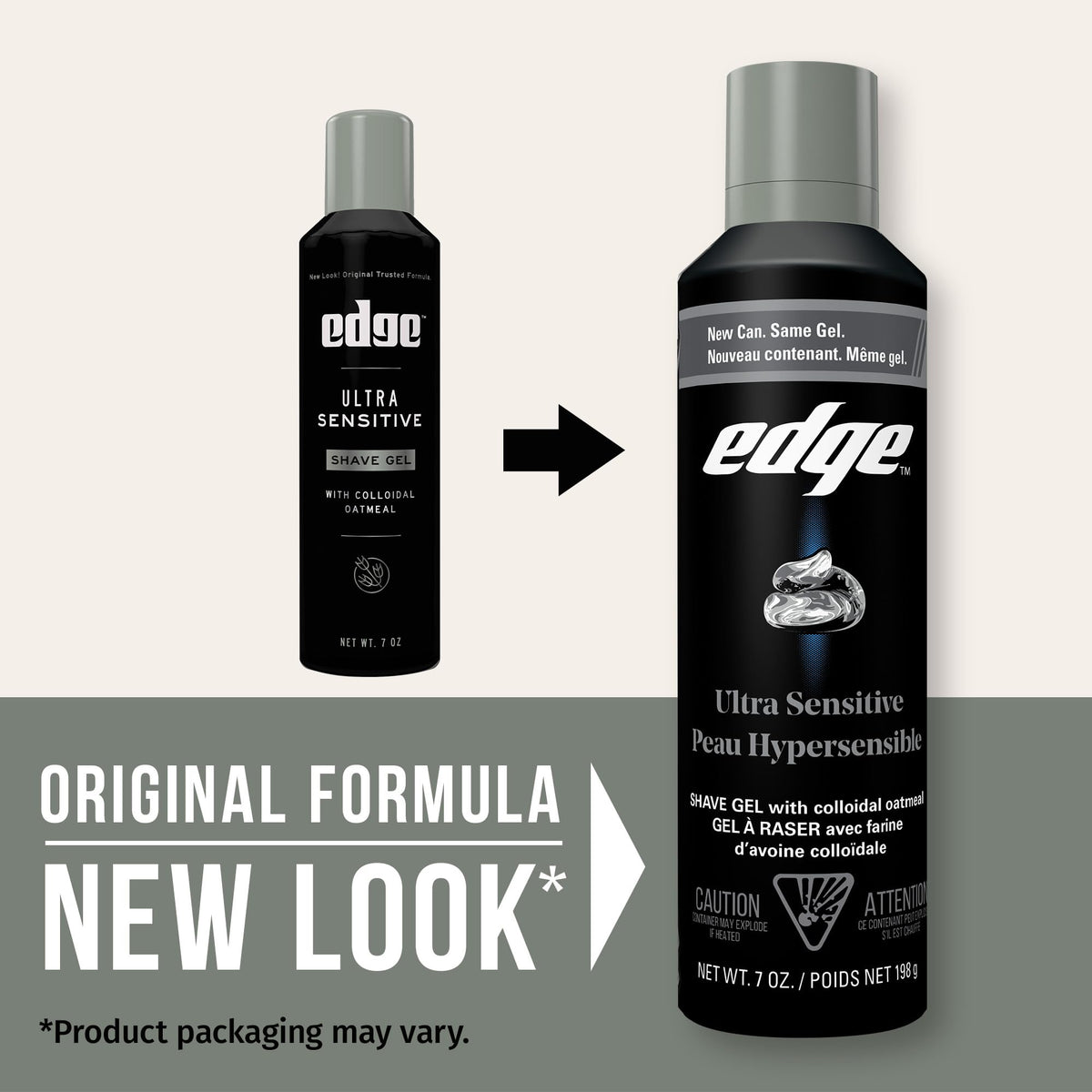 Edge Shaving Gel packaging side view