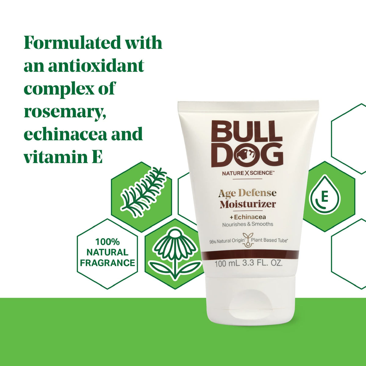 Edgewell Bulldog Age Defense Face Moisturizer packaging side view