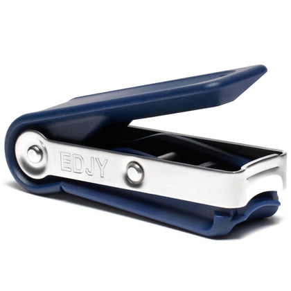 EDJY Fingernail Cutter navy model front view with ergonomic design